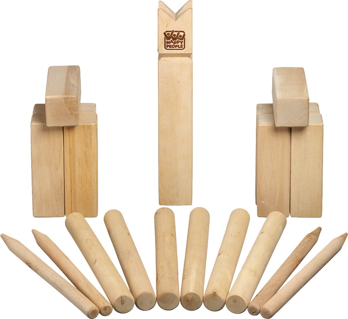 Happy People Vikingschaakspel 25 Cm Hout Naturel 21-delig