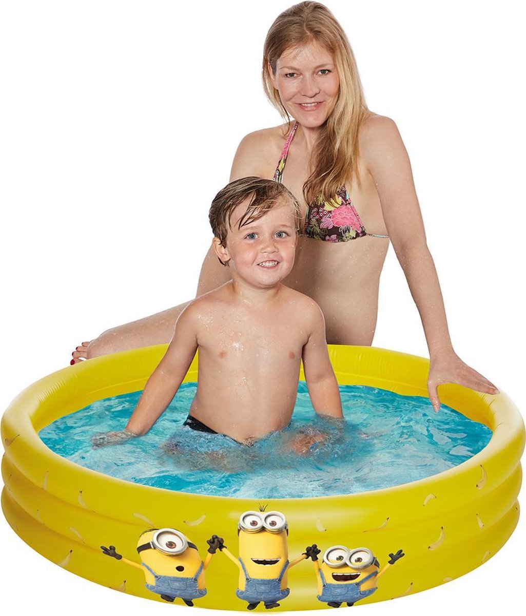 Happy People opblaaszwembad - Zwembad kinderen Minions 100 x 23 cm geel