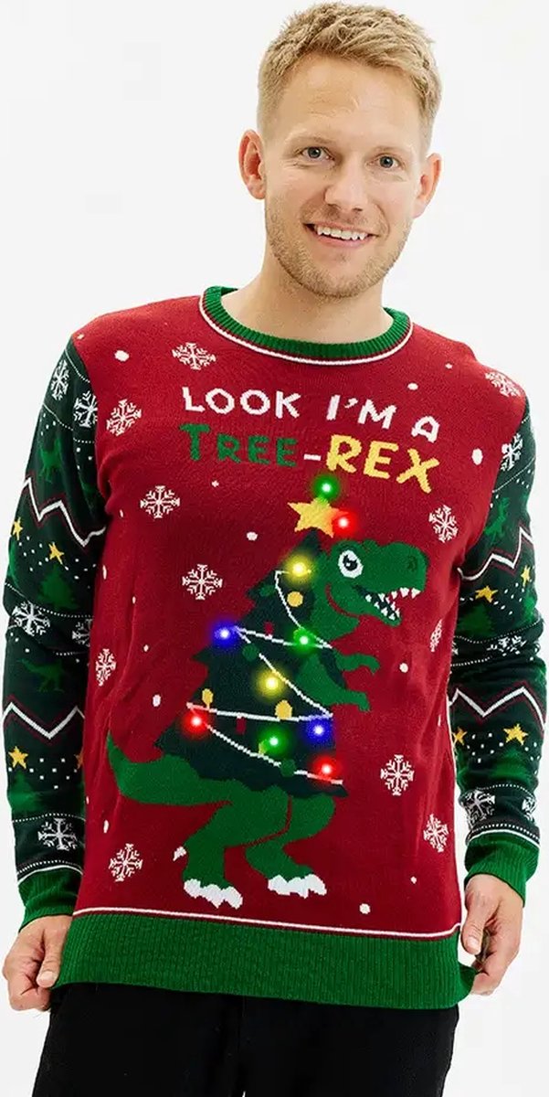 Foute Kersttrui met Lichtjes Dames & Heren - Lampjes - Christmas Sweater LED 