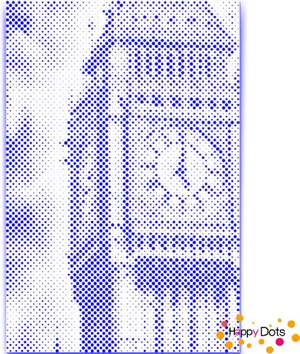 HappyDots DOT Painting Big Ben closeup - Stippelschilderij 40x60cm