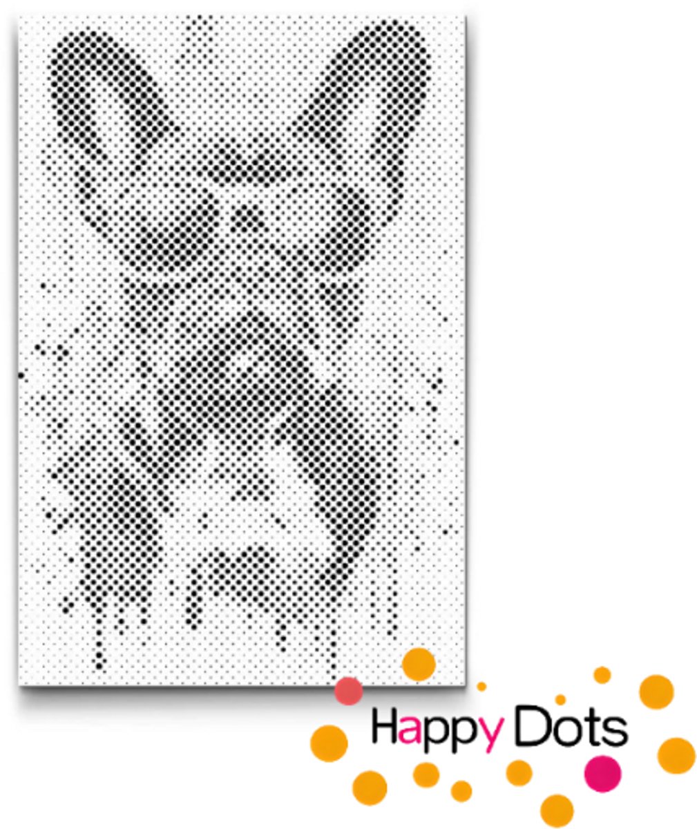 HappyDots DOT Painting Gekke dieren - Hond 01 - 40x60cm