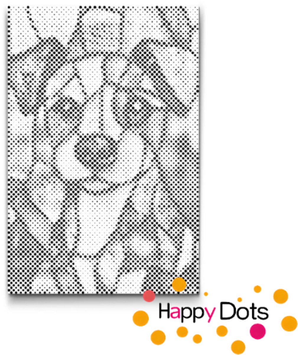 HappyDots DOT Painting Honden 07 - Stippelschilderij 40x60cm