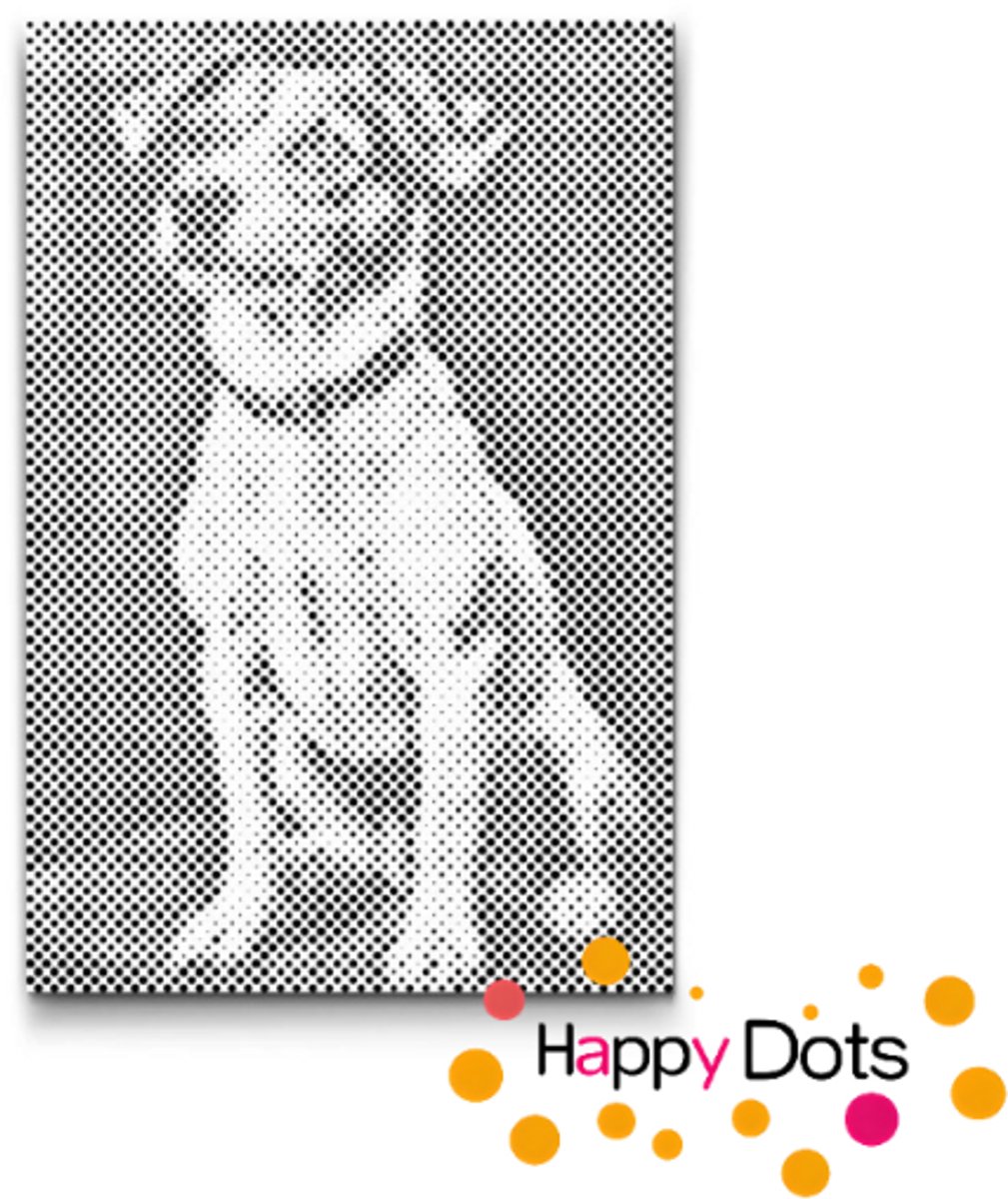 HappyDots DOT Painting Honden 09 - Stippelschilderij