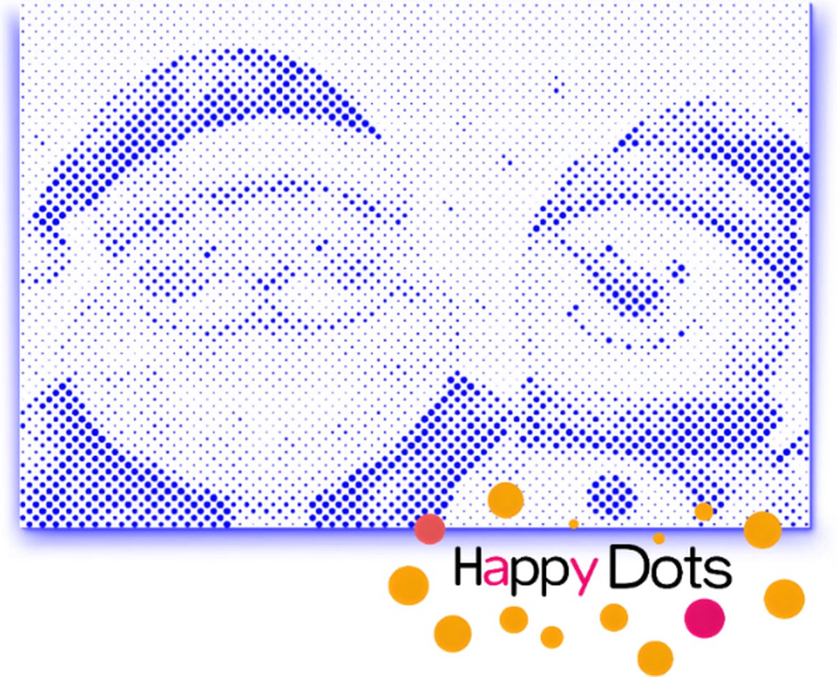 HappyDots DOT Painting Kerstman met sneeuwpop - Stippelschilderij 20x30cm