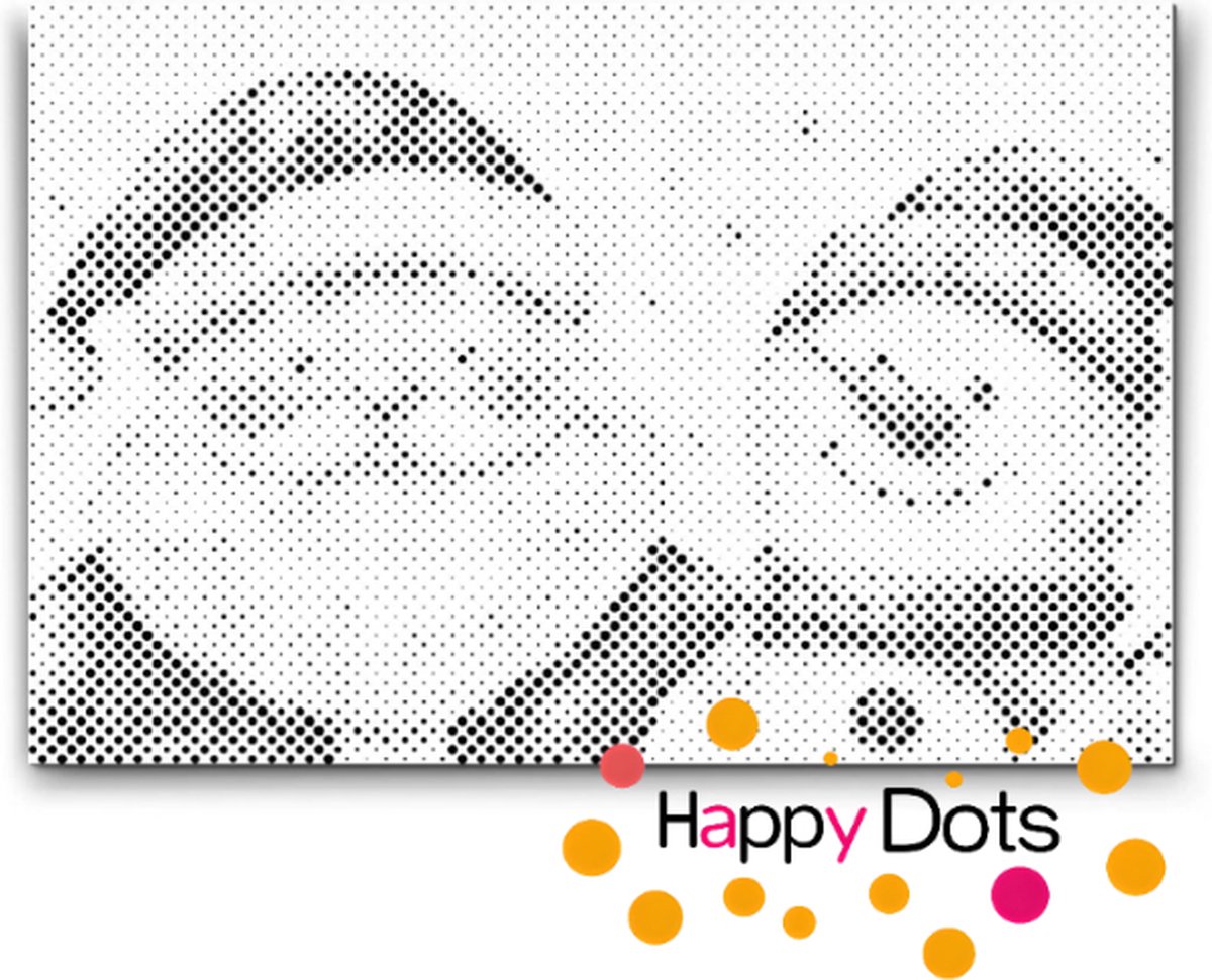 HappyDots DOT Painting Kerstman met sneeuwpop - Stippelschilderij 20x30cm