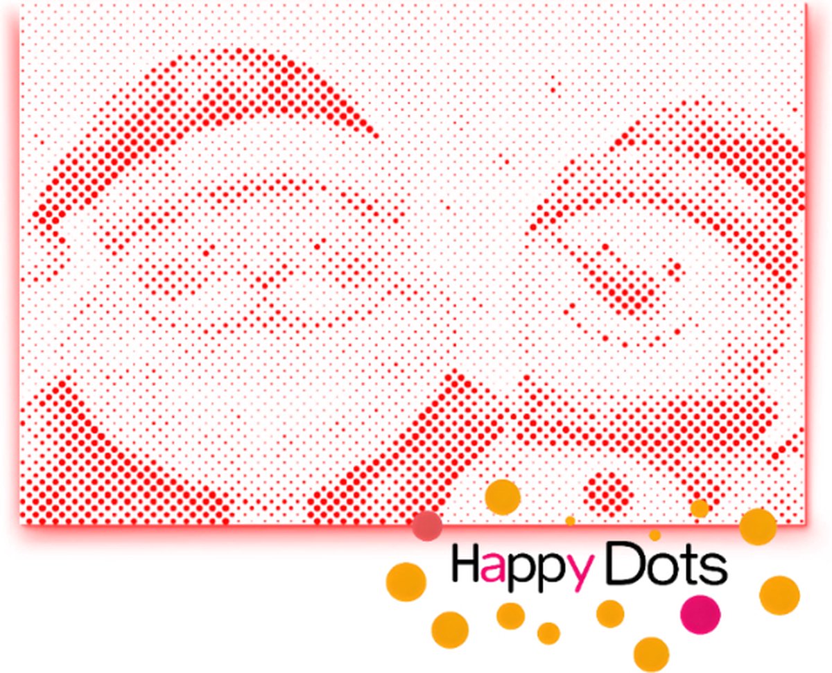 HappyDots DOT Painting Kerstman met sneeuwpop - Stippelschilderij 40x60cm