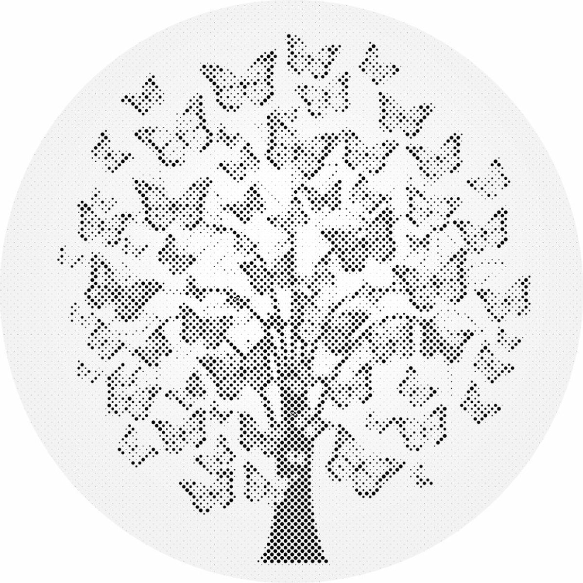 HappyDots DOT Painting Vlinderboom - Stippelschilderij 50x50cm