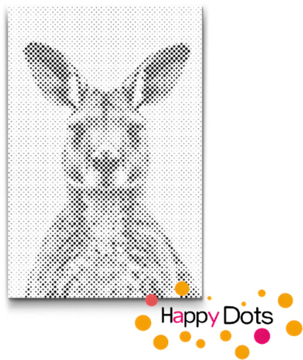 HappyDots DOT Painting Wildlife - Kangoeroe - Stippelschilderij 20x30cm