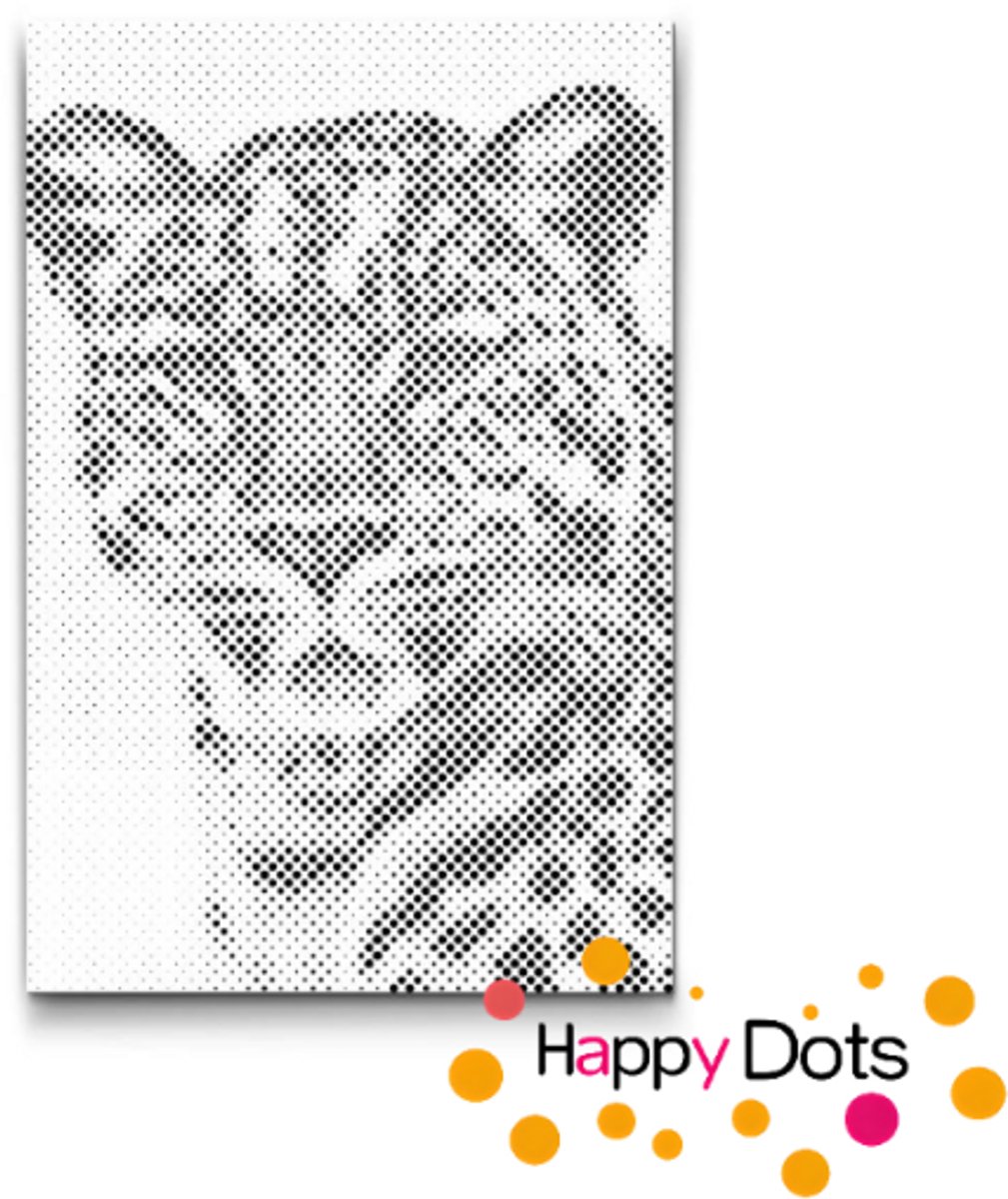 HappyDots DOT Painting Wildlife - Luipaard - Stippelschilderij 20x30cm