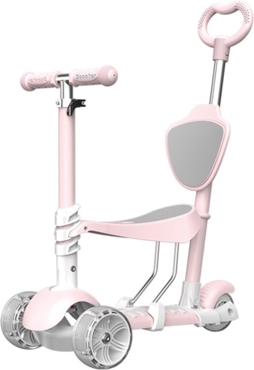 Step led wielen - 3 wielen - Kinderstep - Stoel - Verstelbaar - Veel neon licht - Voor meisjes