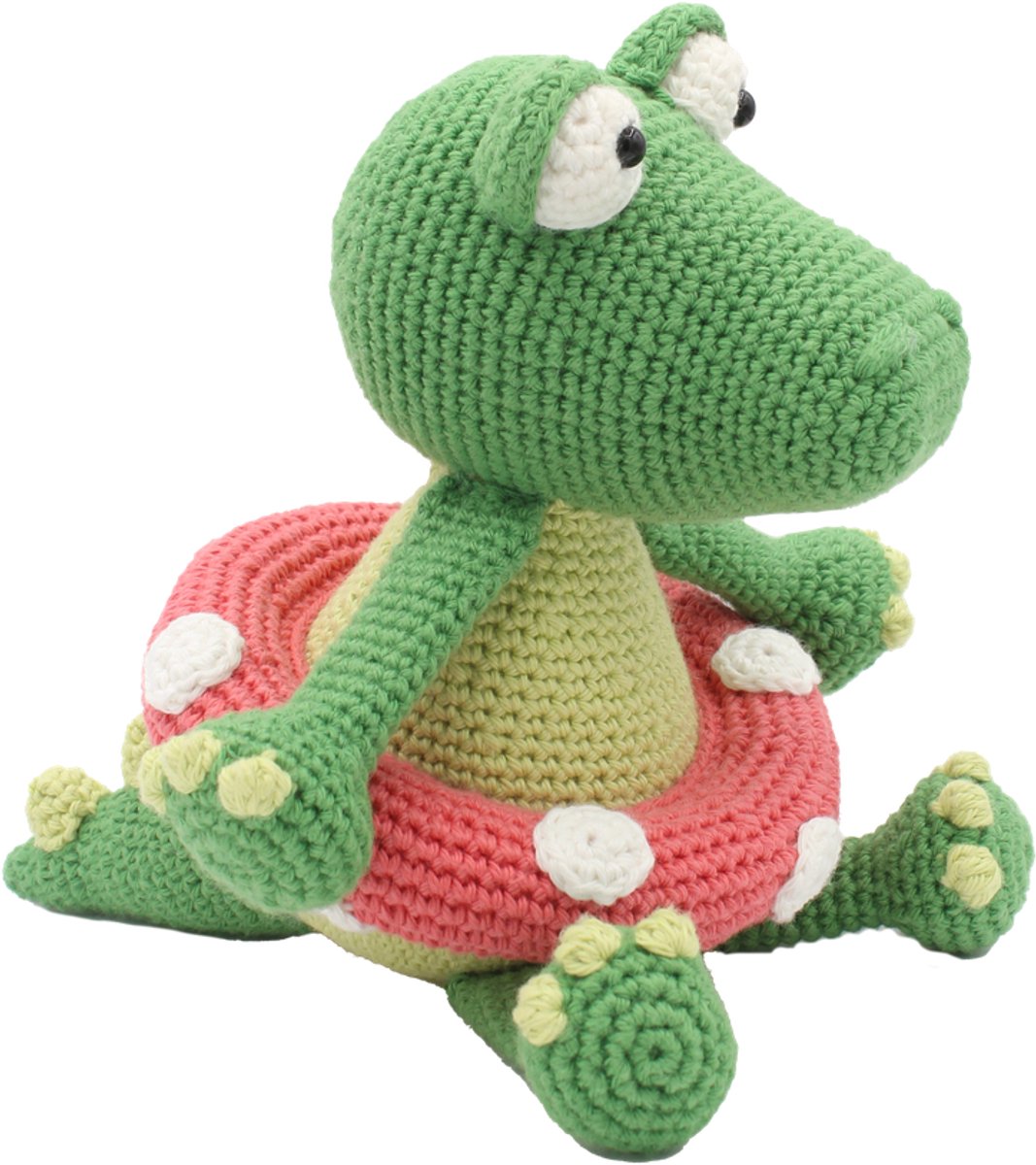 Hardicraft haakpakket krokodil knutselset 25 cm biologisch katoen.