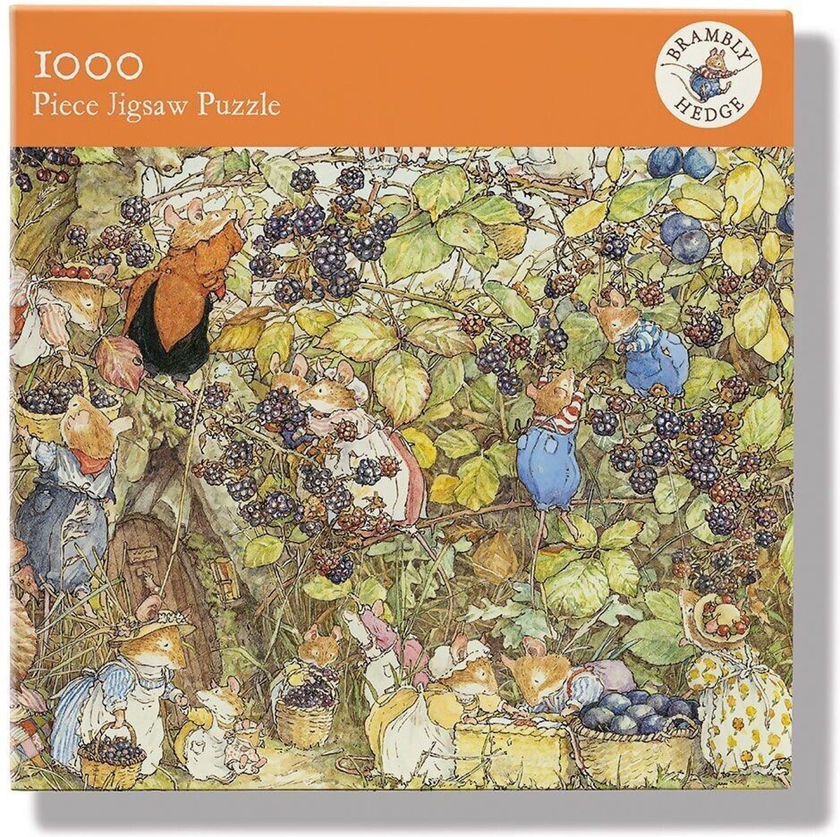 Harlekijn puzzel 1000 stukjes Brambly Hedge bramen plukken 69x50 cm.