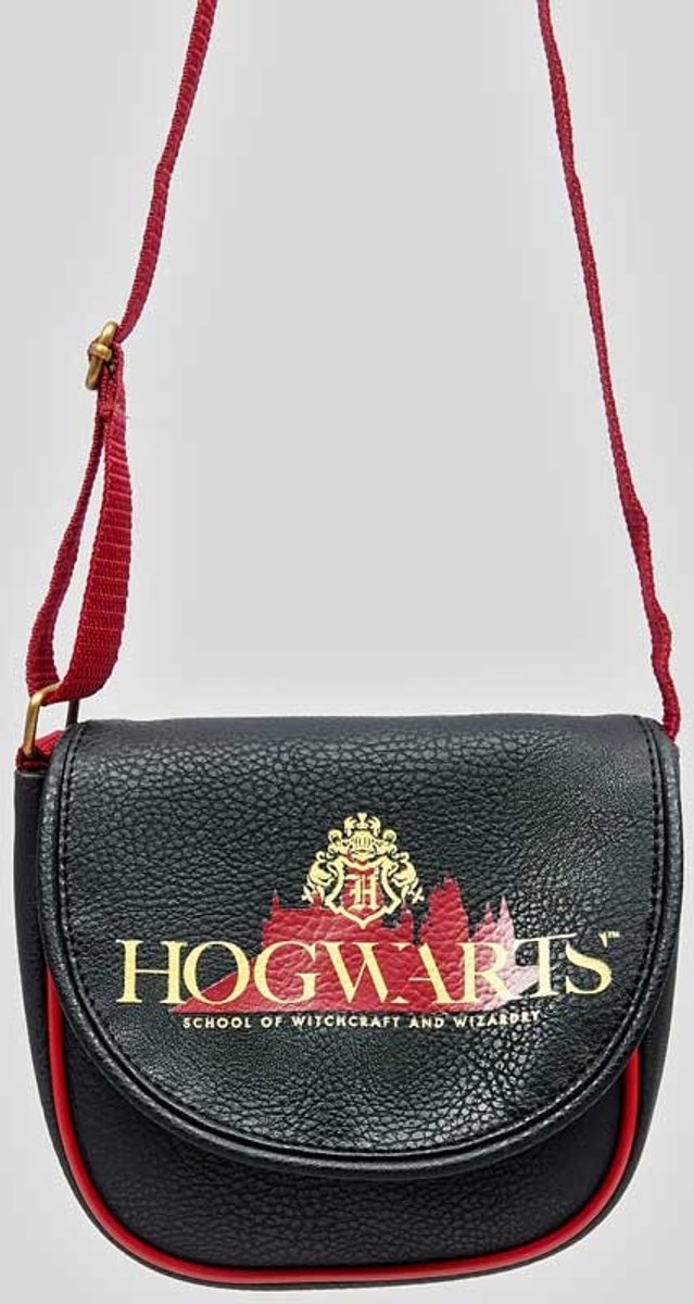 HARRY POTTER BLACK HOGWARTS PREMIUM SADDLE BAG.