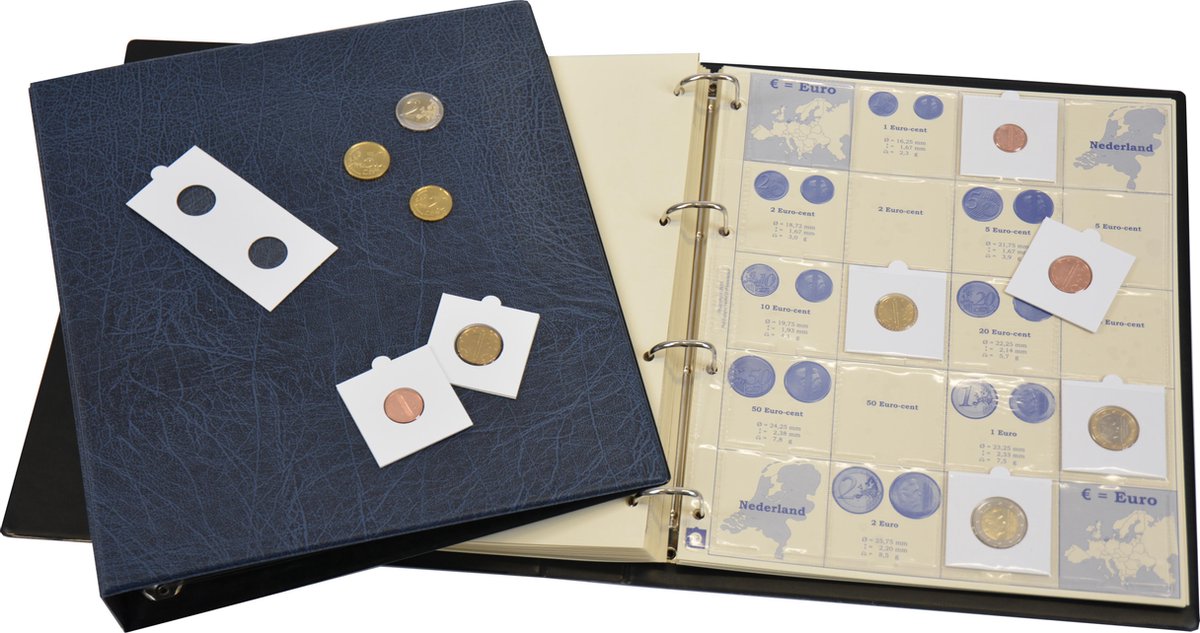   Euromunten album 2021 - inclusief insteekbladen en voordrukvellen - Het muntenalbum voor alle Eurolanden 2021