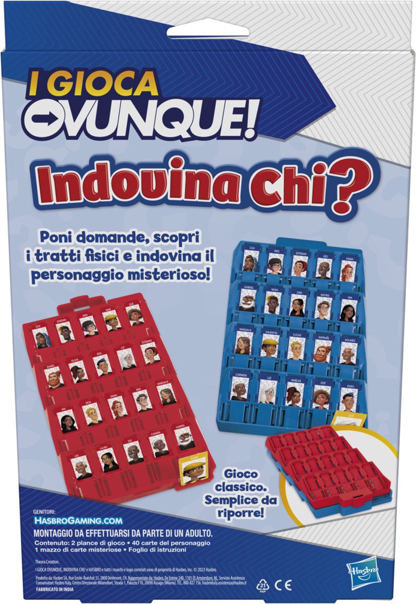 Hasbro Gaming Guess Who? Grab & Go, Bordspel, Familie, 6 jaar