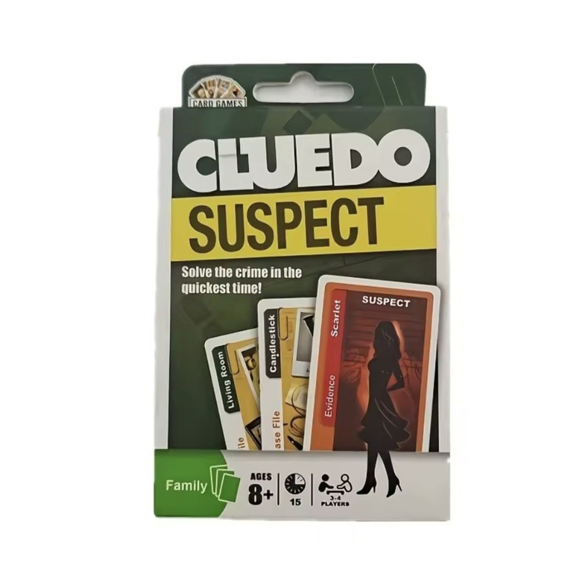 Cluedo Suspect - Kaartspel - Reisspel - Engelstalig
