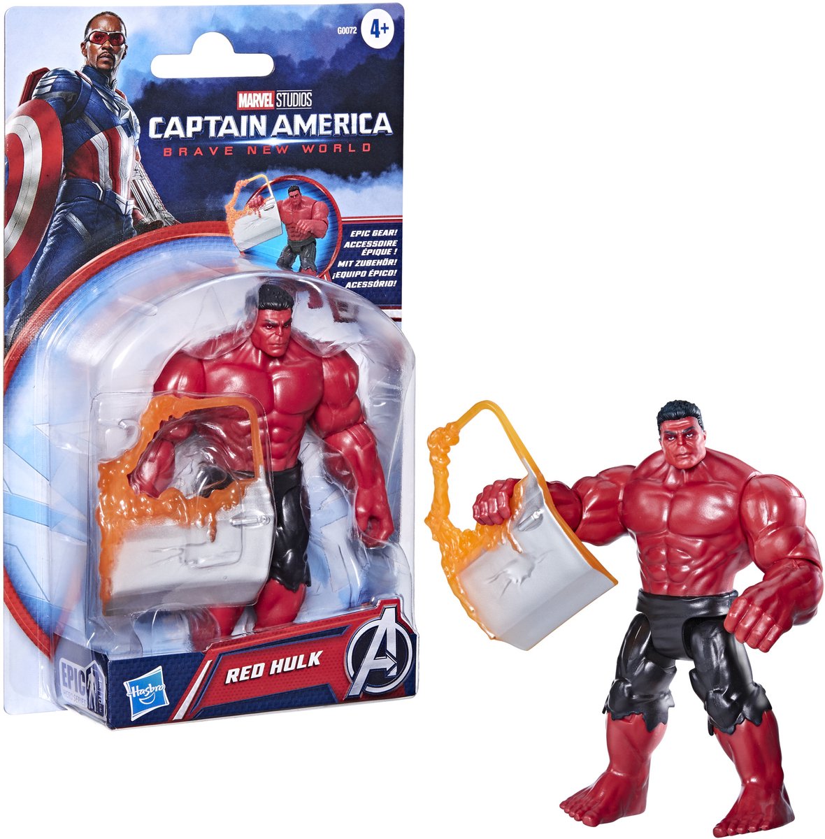   Avengers actiefiguur Red Hulk 10cm Marvel speelgoed.