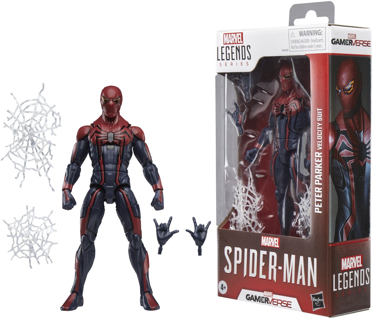   Spider-Man Marvel Legends Gamerverse Action Figure Peter Parker Velocity Suit 15 cm Action Figuur
