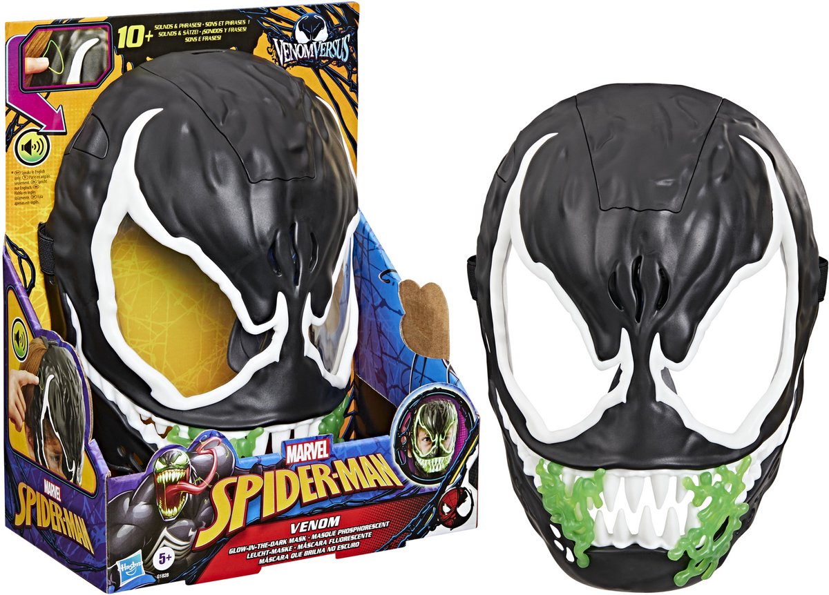  Spider-Man Venom glow-in-the-dark masker superhelden speelgoed.