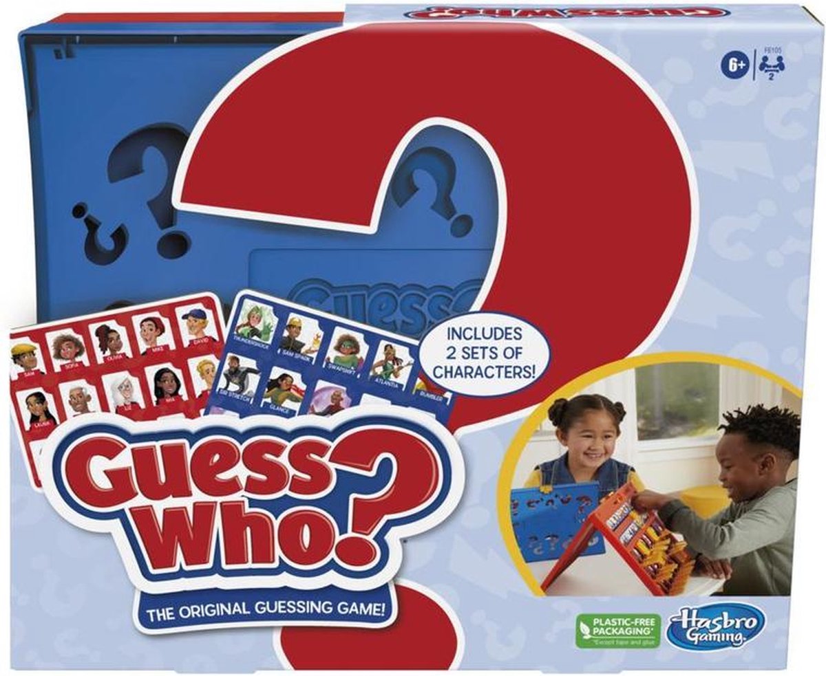   bordspel Guess Who - klassiek familiespel voor kinderen.