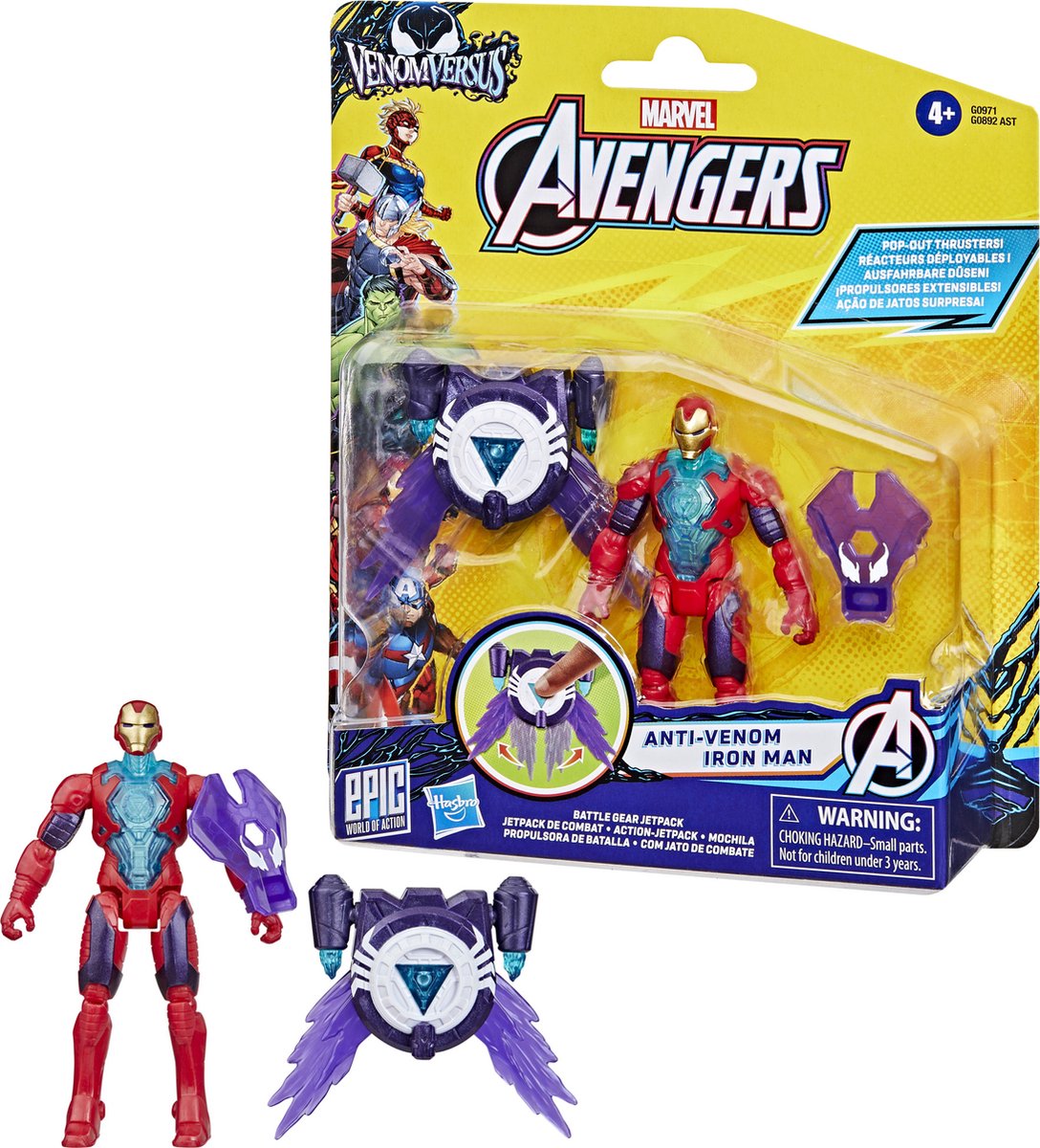 Marvel Avengers VenomVersus Epic World of Action Anti-Venom Iron Man - 10cm - Actiefiguur