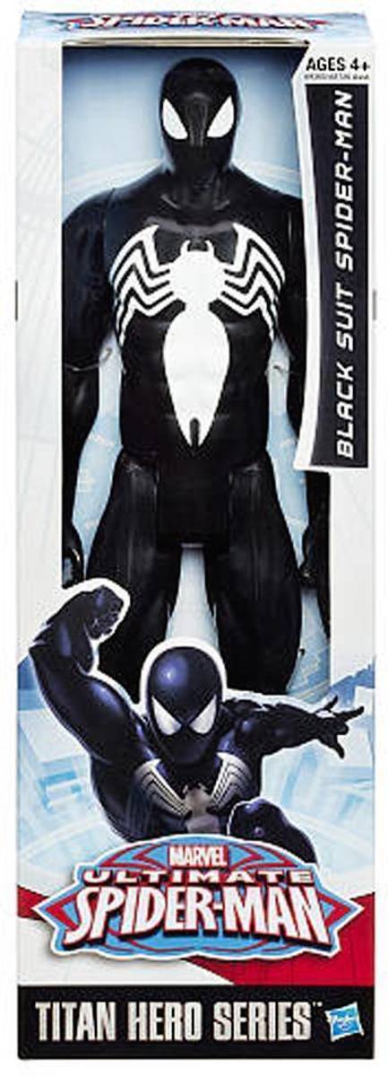 Marvel Titan Hero Ultimate Spider- Man Black Suit Spider-Man figuur 28cm