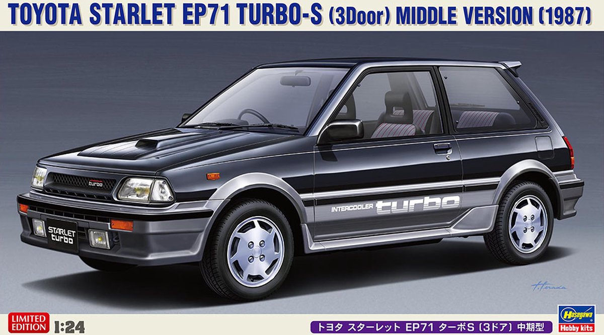 1:24 Hasegawa 20559 Toyota Starlet EP71 Turbo-S - Middle Vers.1987 Plastic kit