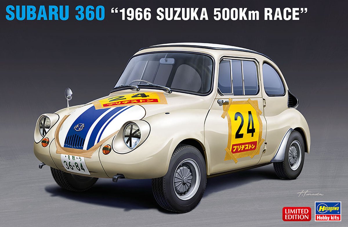 1:24 Hasegawa 20569 Subaru 360 -1966 SUZUKA 500Km RACE Plastic kit