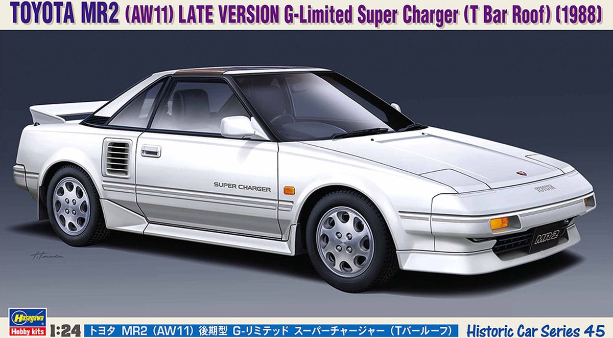1:24 Hasegawa 21145 Toyota MR2 (AW11) Late G-Limited Super Charger Plastic kit