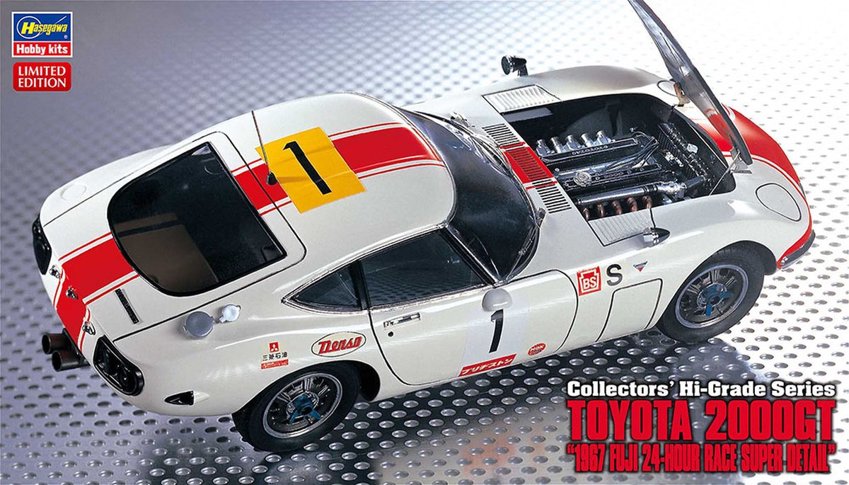 1:24 Hasegawa 51153 Toyota 2000GT - 1967 Fuji 24-Hour Race Super Detail Plastic kit