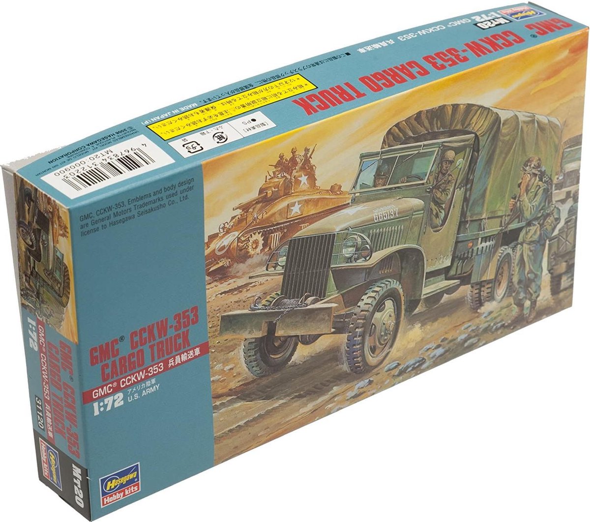 1:72 Hasegawa 31120 GMC CCKW-353 Cargo Truck Plastic kit