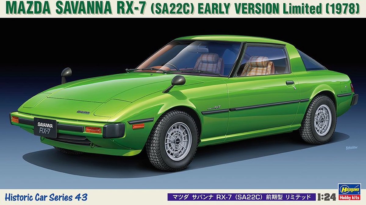 Hasegawa - 1/24 Mazda Savanna Rx7 Fruhe Version Hc43 (12/21) *has621143 - modelbouwsets, hobbybouwspeelgoed voor kinderen, modelverf en accessoires