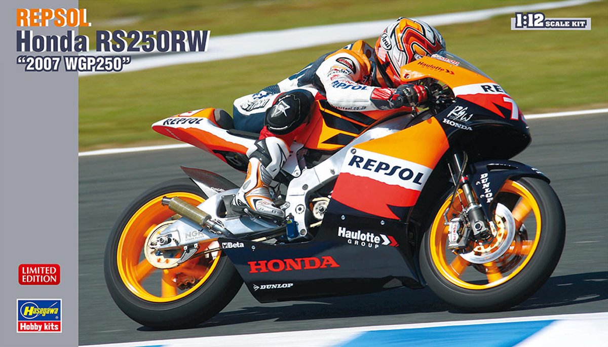 Hasegawa Modelbouwpakket Auto - 21769 Repsol Honda RS250RW -2007 WGP 250- - Motorfiets Plastic - 1:12 -