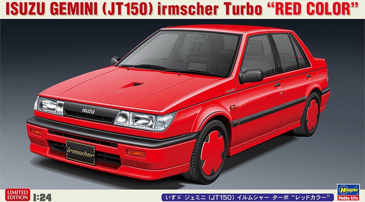 Hasegawa Modelbouwpakket Militaire voertuigen - 20664 Isuzu Gemini (JT150) Irmscher Turbo -Red Color- Plastic - 1:24 -