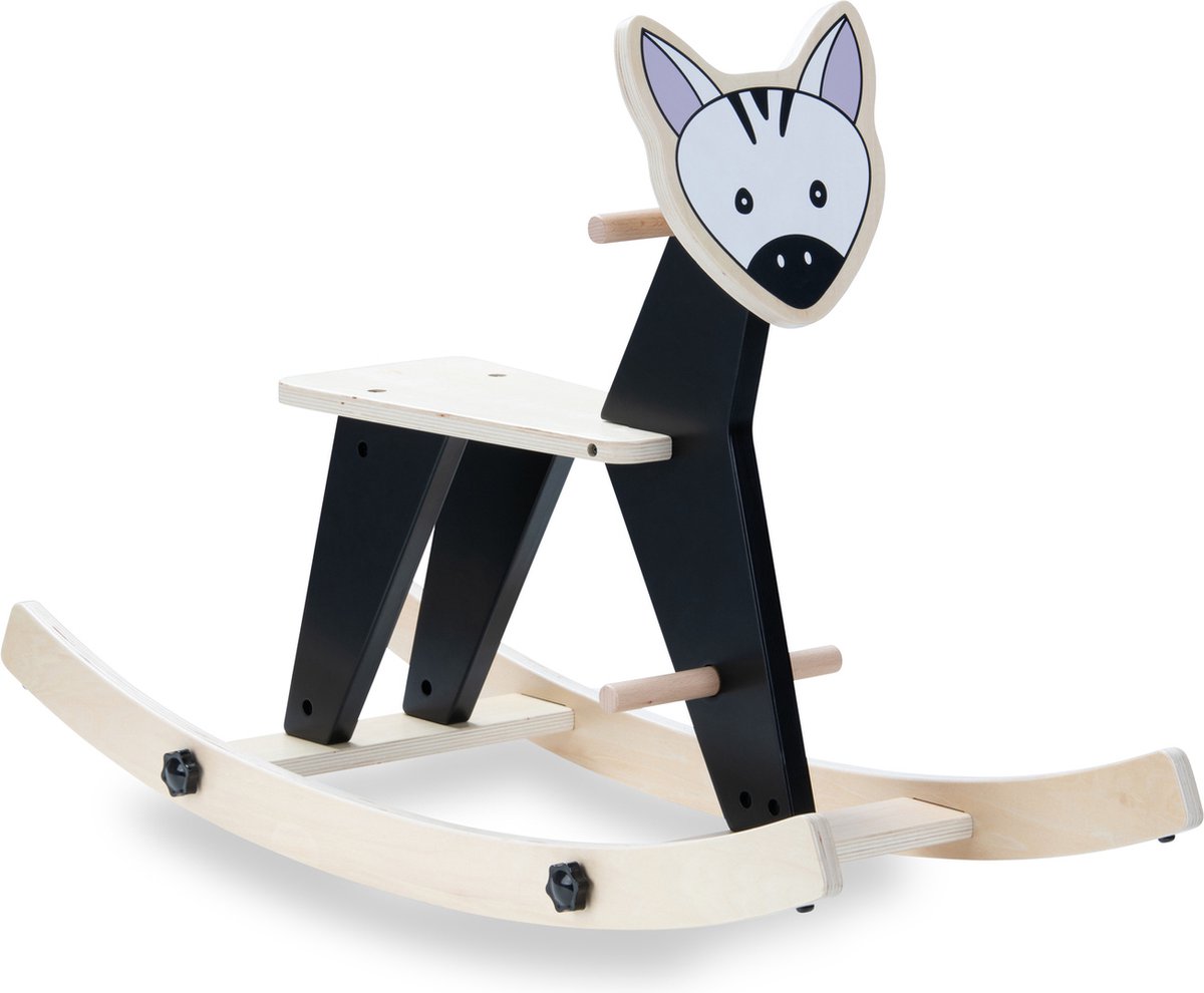 Hauck Rock N Swing - hobbelpaard baby van hout - FSC®-gecertificeerd - Zebra