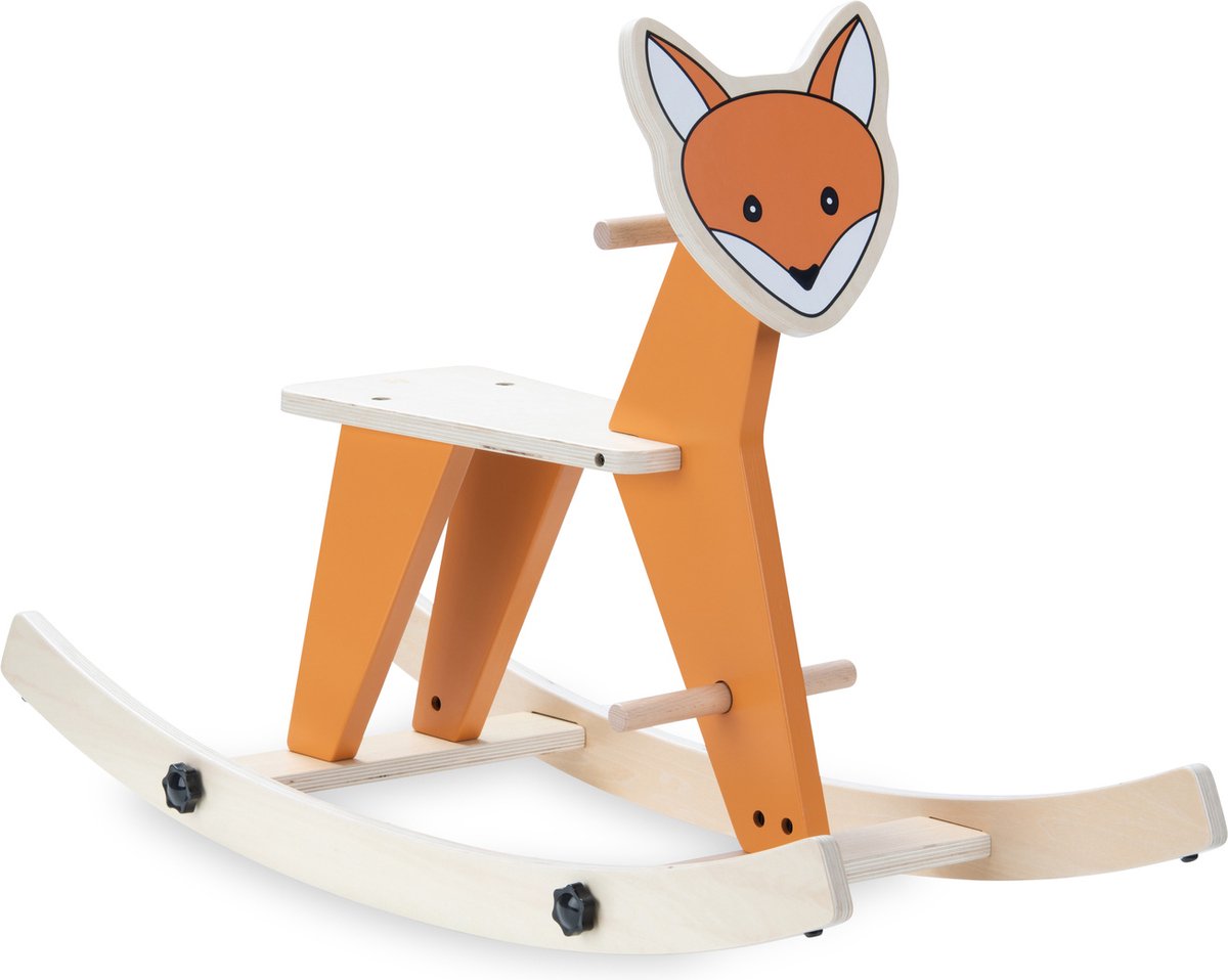 Hauck Rock N Swing - hobbelpaard baby van hout - FSC®-gecertificeerd -Fox
