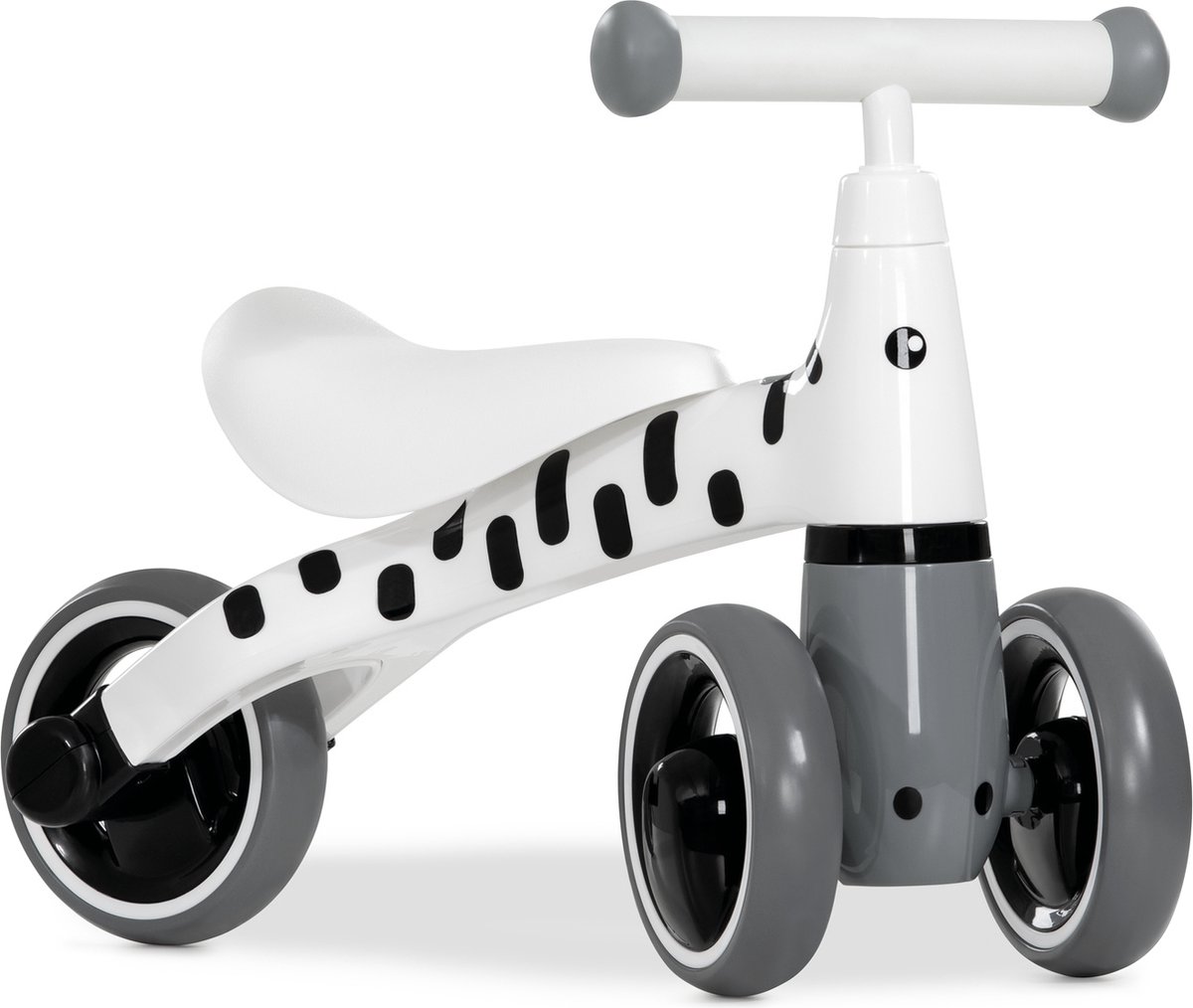 Hauck loopfiets 1st Ride Three voor kinderen vanaf 12 maanden tot 20 kg, 3 wielen EVA, Zebra White