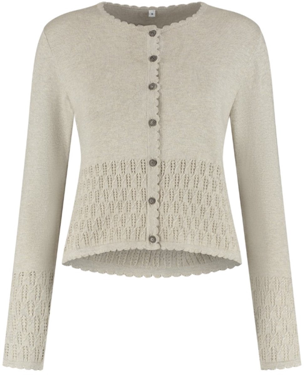 Oktoberfest Gilet Dames Deluxe - Écru - Maat L