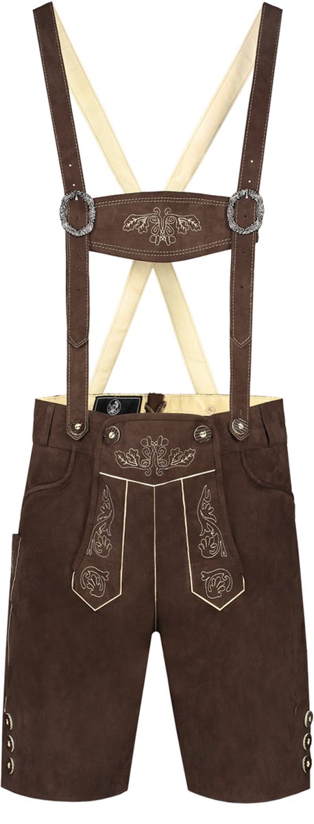Oktoberfest Lederhosen Man - Bruin - Kort Model - Imitatie Leer - Maat XXXL