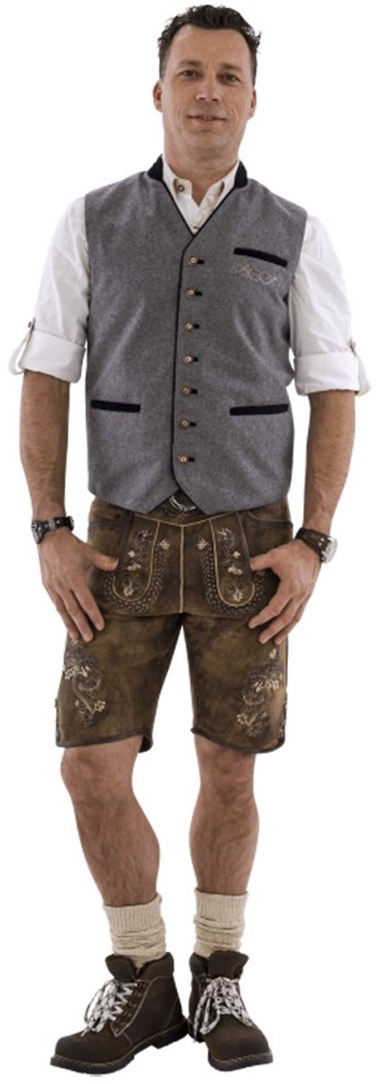 Trachtenvest Wol - Lichtgrijs - Maat 56