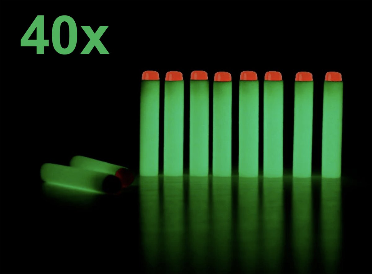40x Fluoriserende glow in the dark Kogels voor Nerf series Blasters Nerf bullets / HaverCo