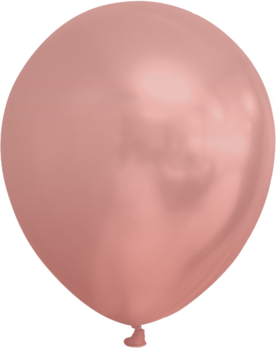 Ballonnen klein metallic rosé goud 100 stuks - 5 inch