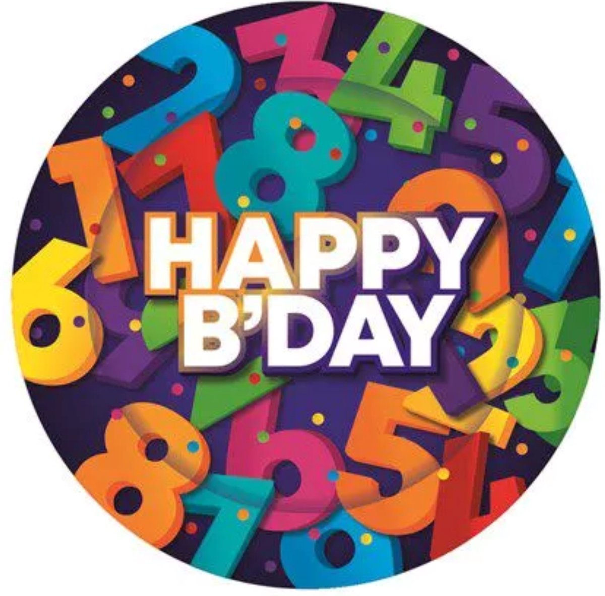 Bordjes Cijfers Happy Birthday - 8 stuks