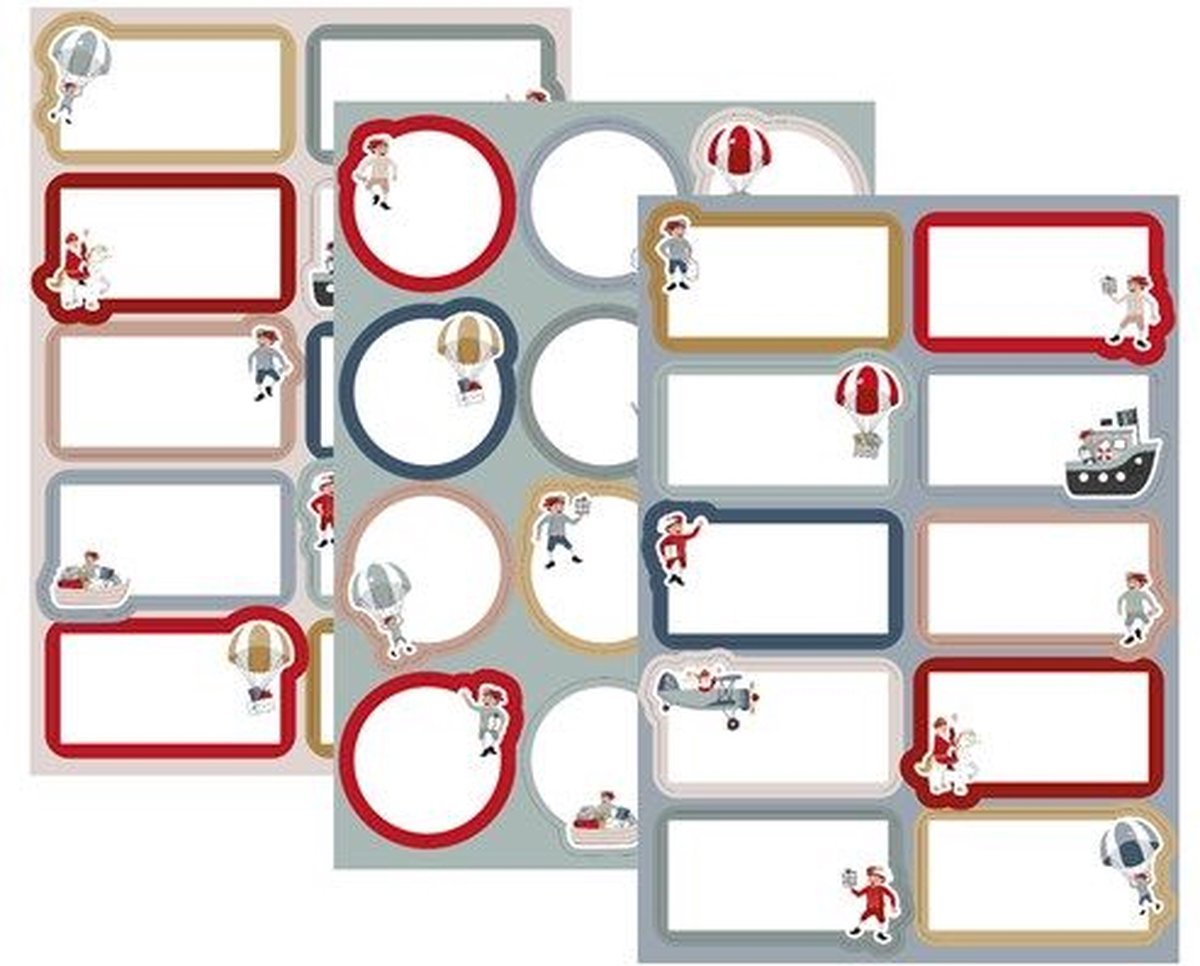 Cadeau Etiketten Sint - 3 Vellen - 32 Labels