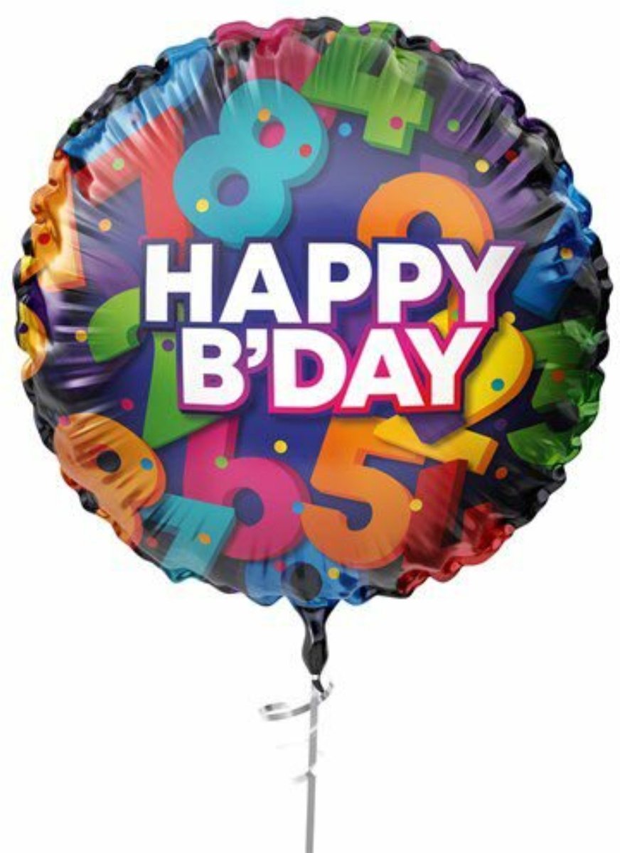 Folieballon Cijfers Happy Birthday - 45 cm