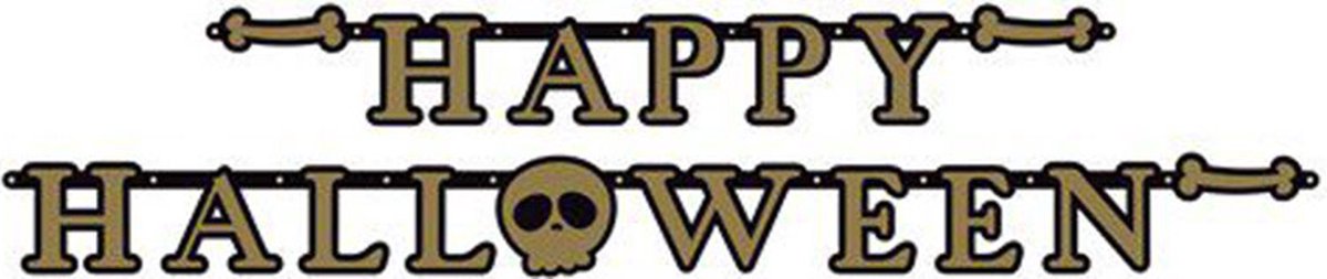 Letterslinger Halloween Skull (210 cm) - Halloween - Halloween Decoratie - Halloween Versiering