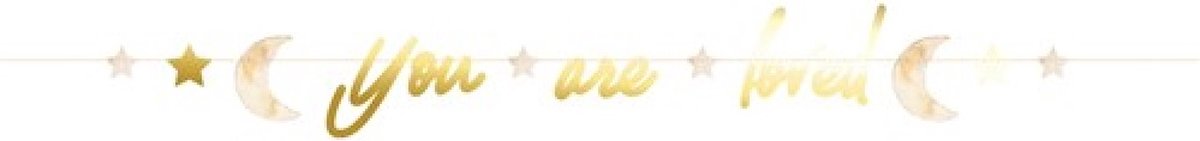 Letterslinger baby safari You are Loved nude 250cm.