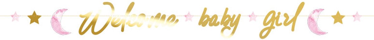 Letterslinger baby safari roze (2,5 mtr)