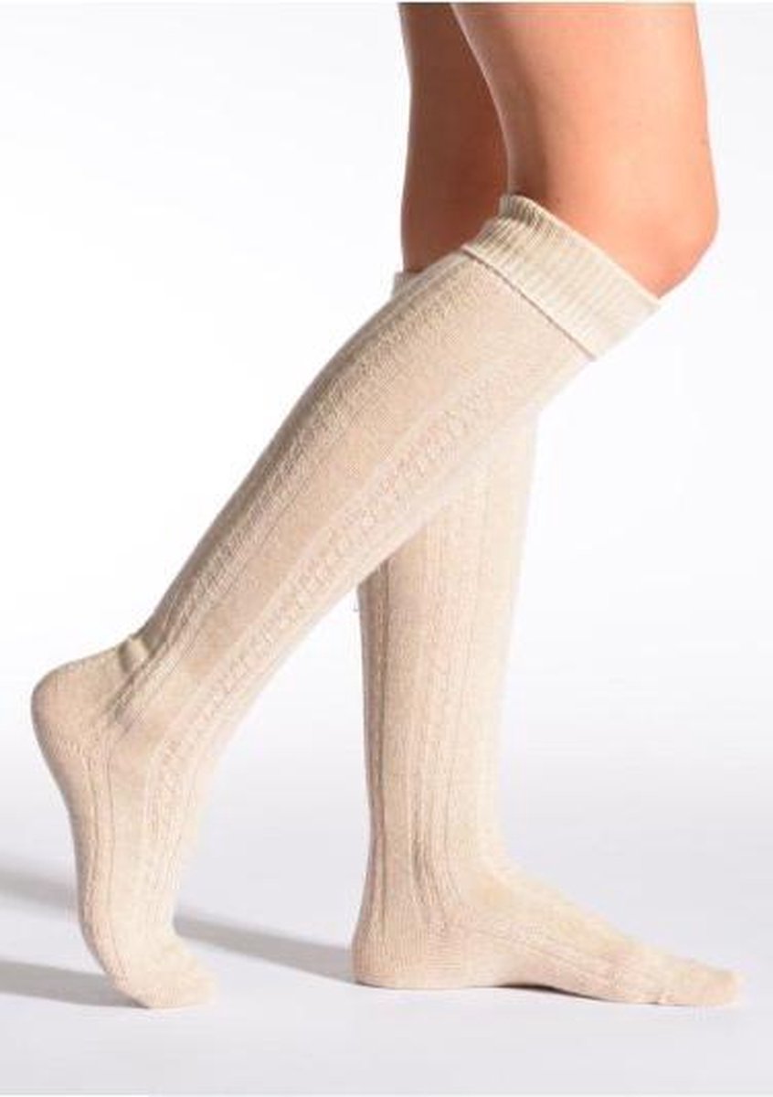 Tiroler kniekousen gebr. wit (mt 39/42)