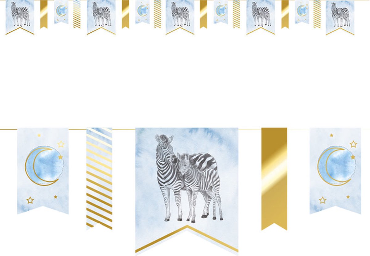 Vaantjes slinger baby safari blauw (4 meter)